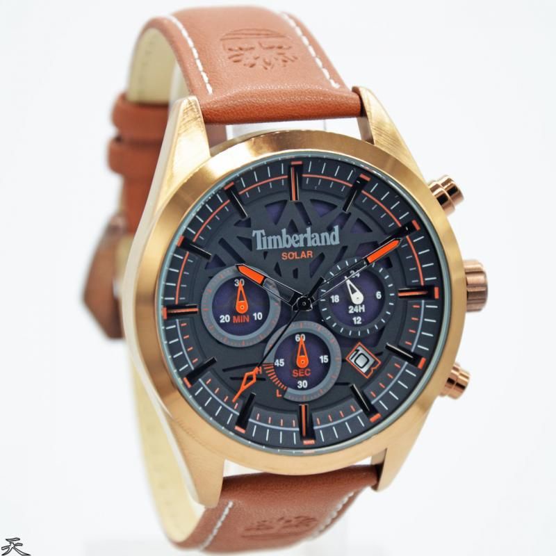 Jam Tangan Pria Timberland 15950JY Leather Kulit Original Solar Powered