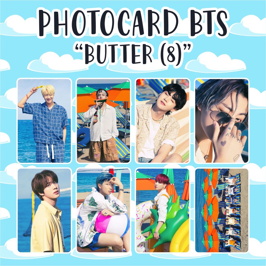 (READY STOCK) PHOTOCARD BTS BUTTER VER 1 6 7 8 - SOUVENIR KPOP MURAH UNOFFICIAL