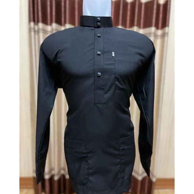 Baju Koko Yateer Motif Maroko