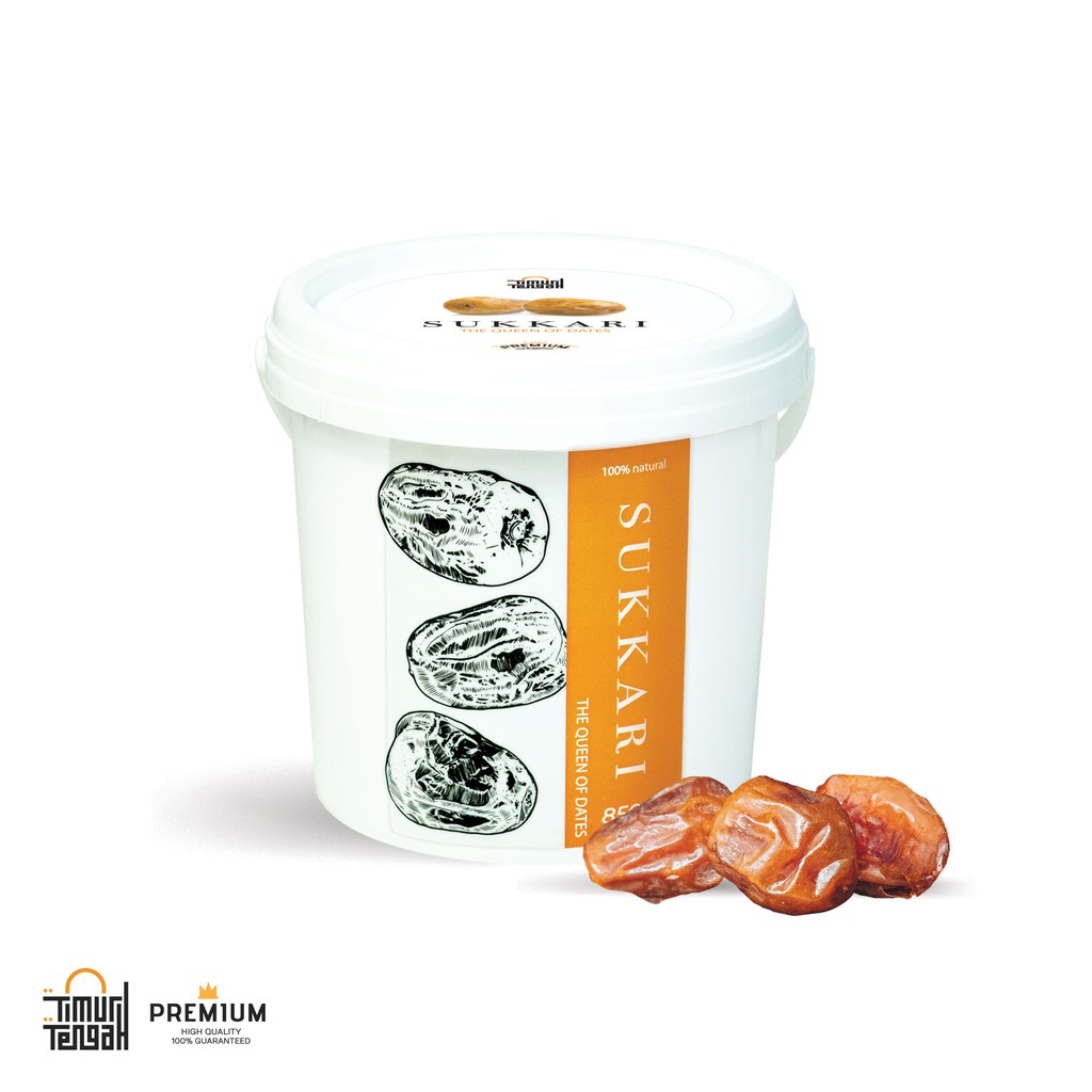 

Kurma Sukari Ember 850g Premium Timur Tengah