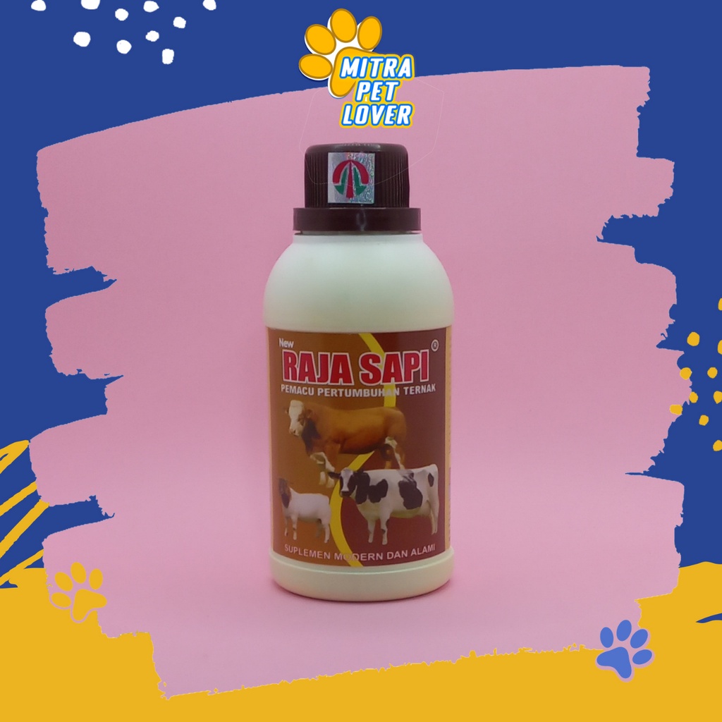 PEMACU PERTUMBUHAN TERNAK - RAJA SAPI SYRUP 250 ML - VITAMIN SAPI KAMBING KUDA DOMBA KERBAU - TINGKATKAN PRODUKSI AIR SUSU SAPI PERAH, NAFSU MAKAN, IMUN TUBUH CEGAH SAKIT ANTRAX - MURAH GARANSI ASLI ORIGINAL - TAMASINDO OBAT HEWAN PELIHARAAN MITRAPETLOVER