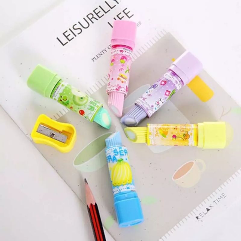 

Penghapus pensil Bentuk Lipstik motif buah
