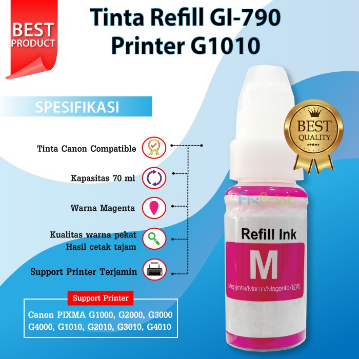 Tinta Compatible Canon 790 GI790 gi790 Printer G1000 G2000 G3000 G4000 G1010 G2010 G3010 G4010