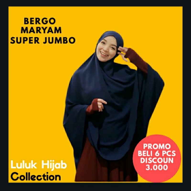 JUMBO WOLPEACH NON PED ANTEM XXL / JILBAB HIJAB SYARI JUMBO WOLFIS