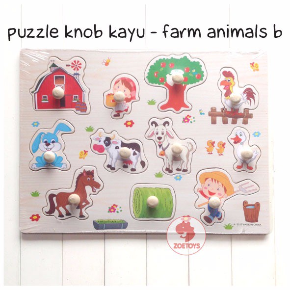 Zoetoys Puzzle Knob Kayu | Wooden Knob | puzzle knob | puzzle pin besar |Mainan Anak |Mainan Edukasi