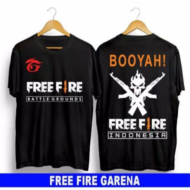 Fourfashion Kaos Pria Kaos Distro FREEFIRE BATTLE GROUND Black J017