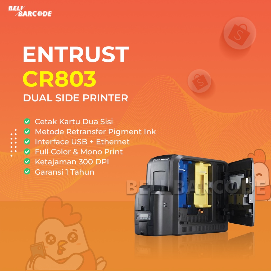 ENTRUST CR803 Printer Cetak Kartu - Card Printer / ID Card Printer