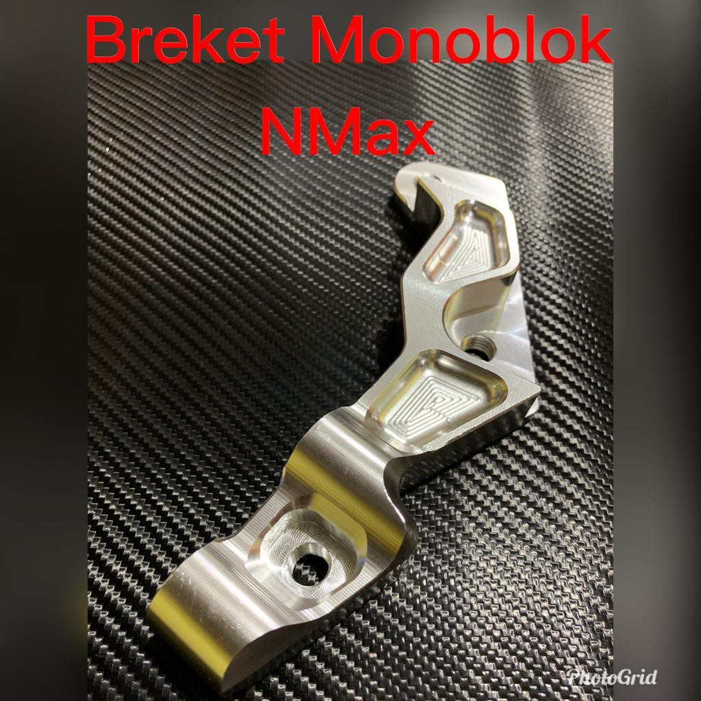 BREKET Kaliper 4Piston MONOBLOK Nis5in Brcmbo Disc Brake Adapter Caliper Monoblok Mio Beat Scoopy Vario125 Nouvo Vixion MX Sonic NMax Aerox PCX150 Ninja150 Wave Supra Kharisma Copy Ori  FOURSIX_46