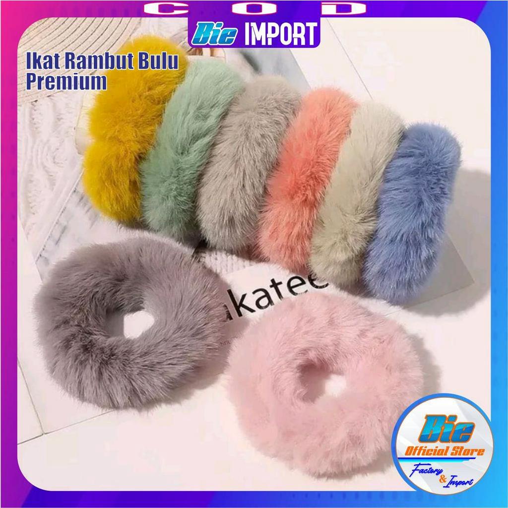 Ikat Rambut Korea Bulu Halus Mutiara Premium Impor Best Seller