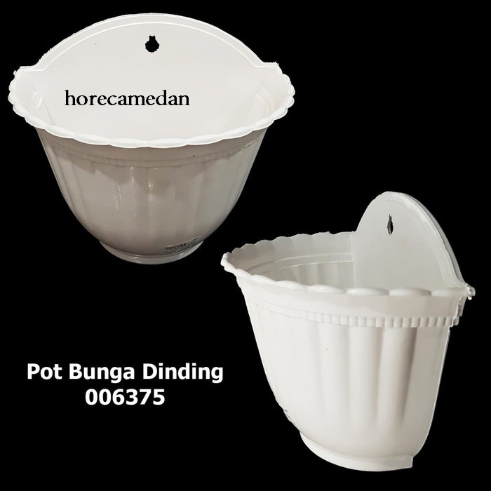 Pot bunga dinding / Pot bunga plastik putih polos Pot Isabela