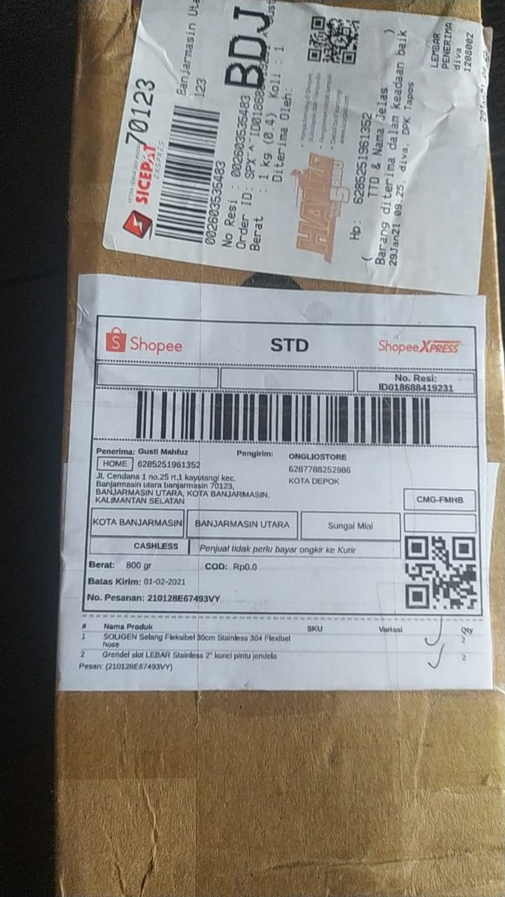 Soligen Selang Fleksibel 30cm Stainless 304 Flexibel Hose