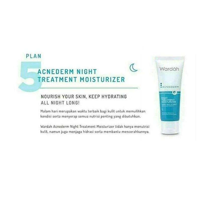 wardah acnederm night treatment moisturizer