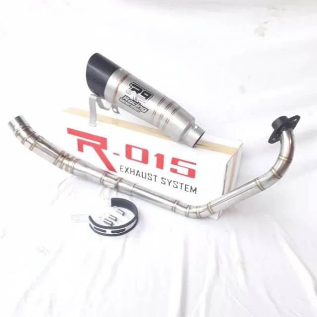 Knalpot R9 H2 Titanium SB Full Set CBR 150, CB 150, Tiger, Mega Pro