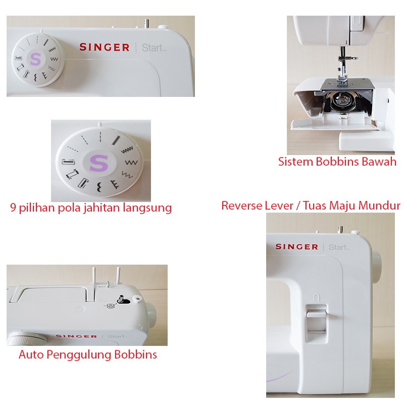 Mesin Jahit SINGER 1306 START Portable FREE ONGKIR
