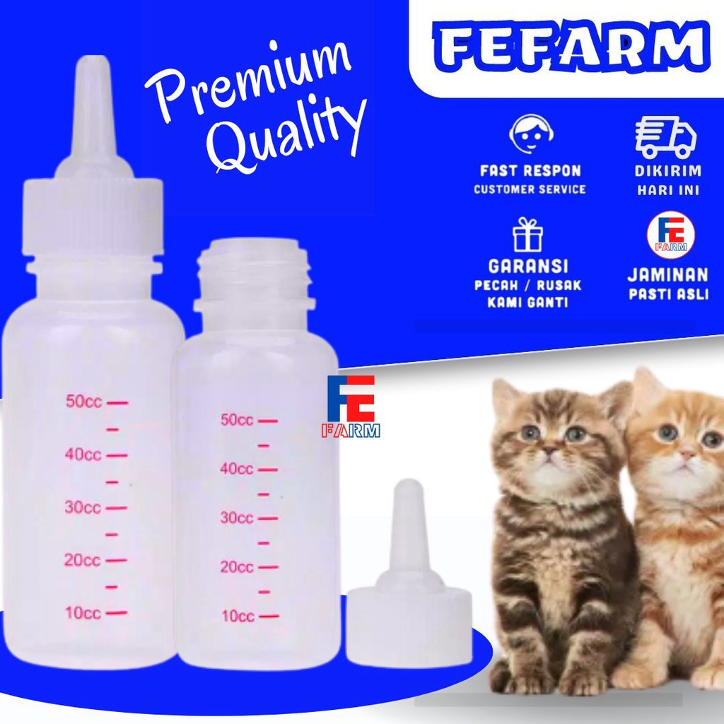 Botol Dot Kucing Botol Susu Kucing Botol Susu Anjing 80ML Kitten Dot PREMIUM QUALTY FEFARM