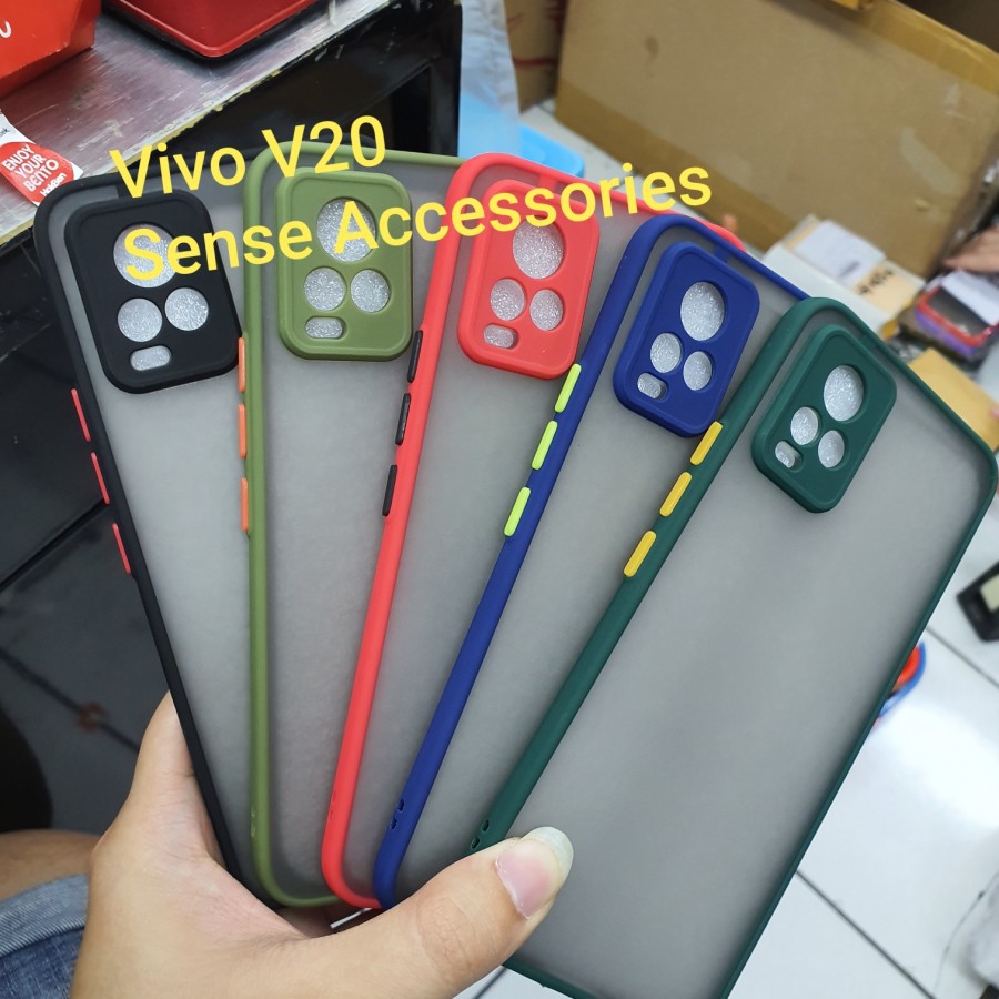 Vivo V20 V20 SE Case Dove Matte Mychoice Slim Case Fuze Macaron