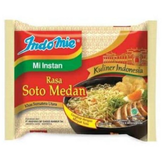 

Indomie SOTO MEDAN mie instan mie soto bubuk asli Medan.