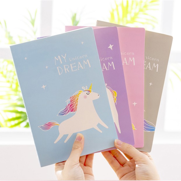 Buku Tulis Notebook Ukuran A5 Diary Sampul Kartun Unicorn Buku Tulis Notebook Ukuran A5 Diary Sampul Kartun Unicorn