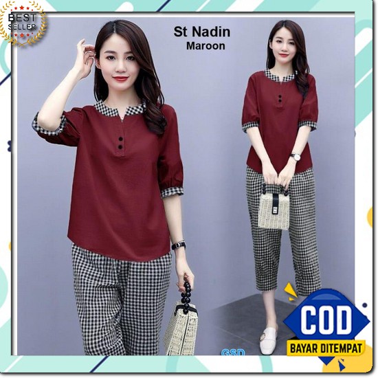 2021 Fashion Wanita Terbaru Import Setelan Tunik Attelier Brukat Model Kekinian Pesta Mewah Murah Se