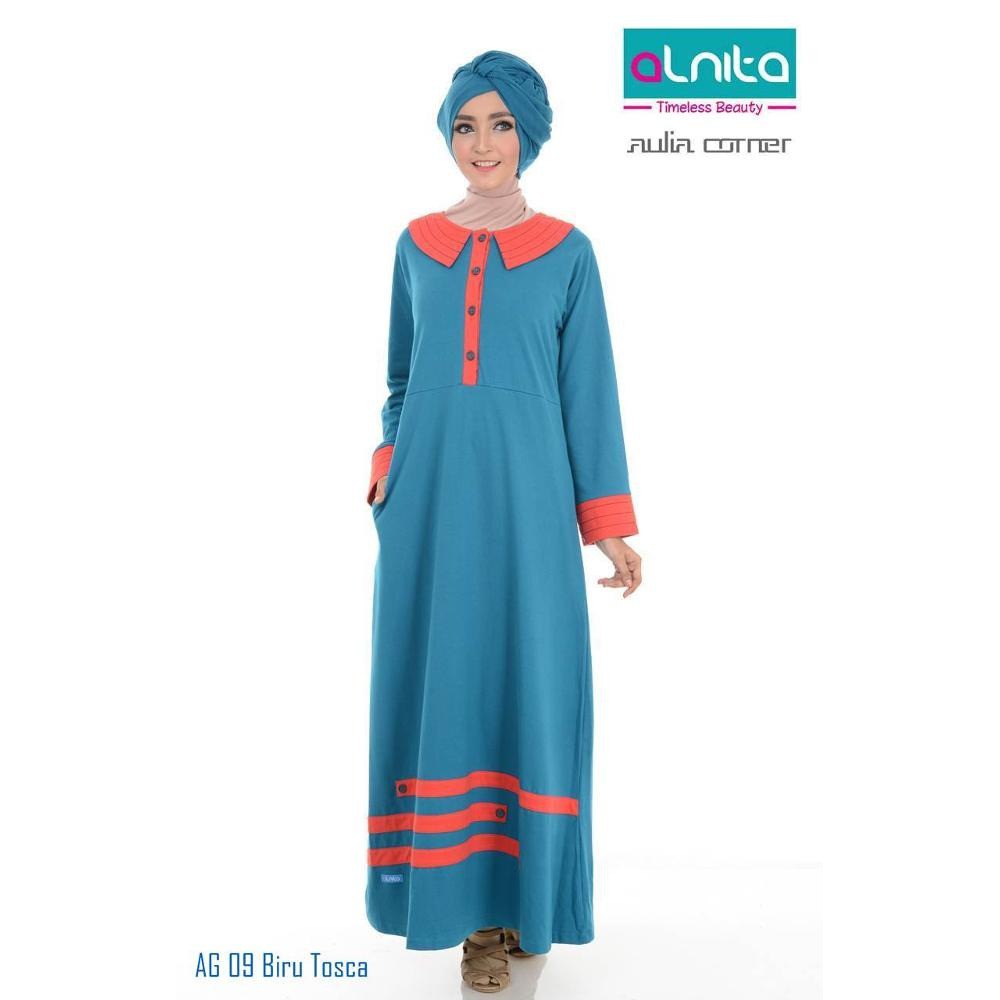 Baju Biru  Tosca  Cocok  Dengan  Jilbab Warna  Apa  Voal Motif
