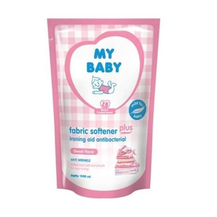 My Baby Fabric Softener Plus Ironing Aid 1500ml - MyBaby Pelembut Baju Bayi - Pelembut Pakaian Bayi - Pengharum Pakaian