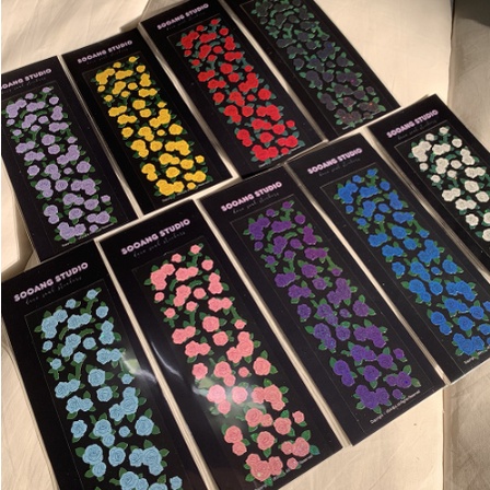 

[ Sticker Rose ] SALE READY INA SOOANG Studio 수앙 스튜디오 | Original Sooangs Roses korean brand deco stiker Blue Pink Purple White Black Red Aurora COlorful Rainbow Pastel Color