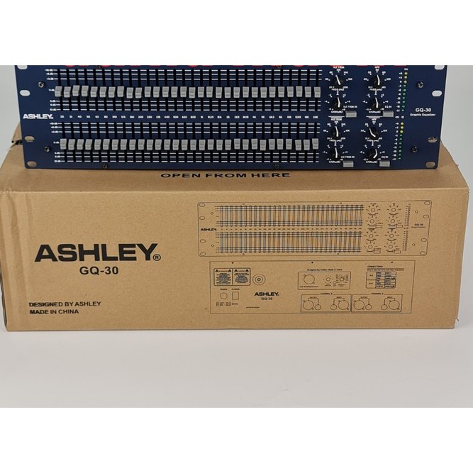 Equalizer ASHLEY GQ-30 / GQ30 Dual Channel + Subwoofer Komponen MAKRO
