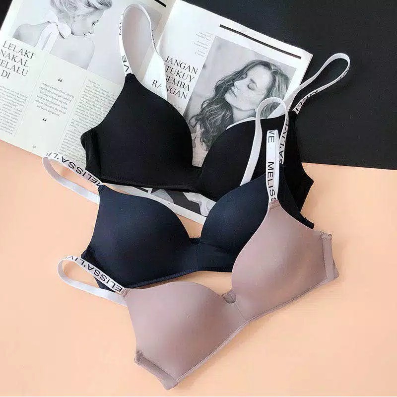 Bra Tanpa Strap Anti Selip Bahan Breathable Aneka Warna untuk Wanita push-up bra one-piece bra sexy