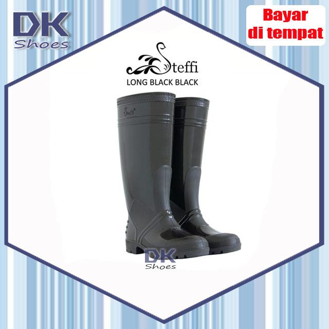 Steffi Boots Panjang 40-44 / Sepatu Karet Tahan Air / Sepatu Kerja Proyek Bangunan