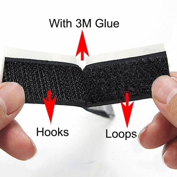 

Spesial Harga 3M Velcro Hook And Loop / Kasar Dan Halus - Perekat 3M Cord Holder