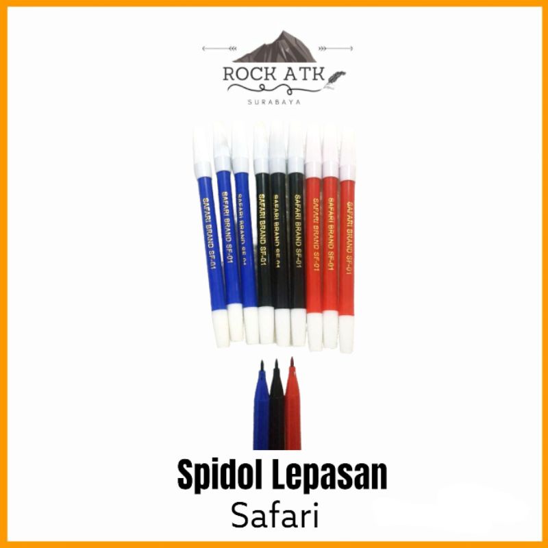 

SPIDOL SAFARI SF 01 (1PCS) - SPIDOL PENCIL TYPE MARKER HITAM BIRU MERAH