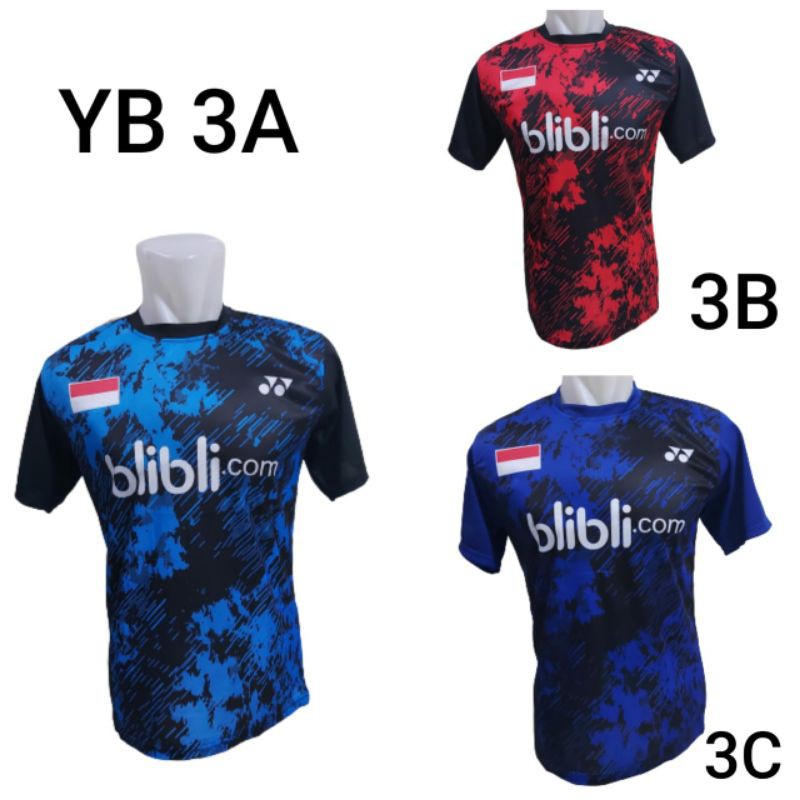 Baju Badminton Lokal Yonex YB 3 kaos badminton lokal yonex