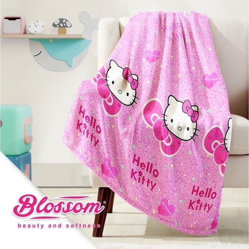 Selimut Bulu Karakter Anak Tebal Lembut &amp; Halus Motif Bunga &amp; Karakter Anak &quot;Blossom&quot; Ukuran 150x200