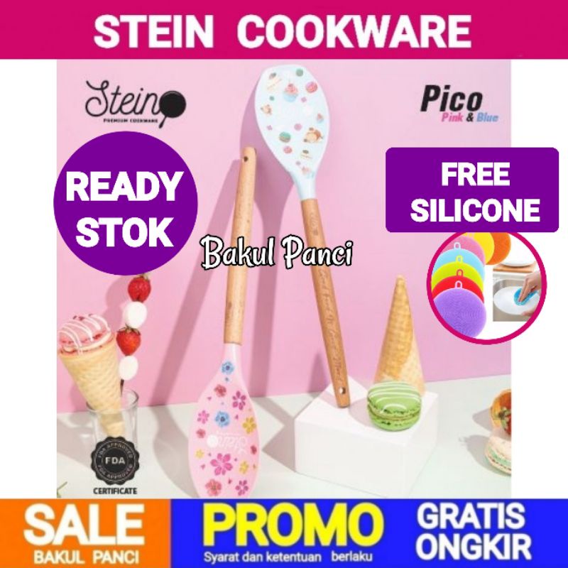 STEIN STEINCOOKWARE SPATULA PICO - SUTIL SILICON SILICONE - TURNER SODET COOKING SPOON SILIKON - PIC