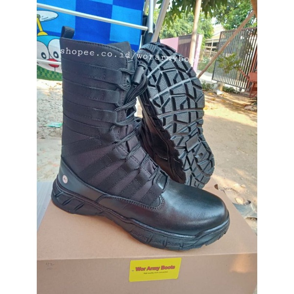 Sepatu PDL TNI  POLRI Security Dishub PDL Kulit sapi asli Model Terbaru W.A.B