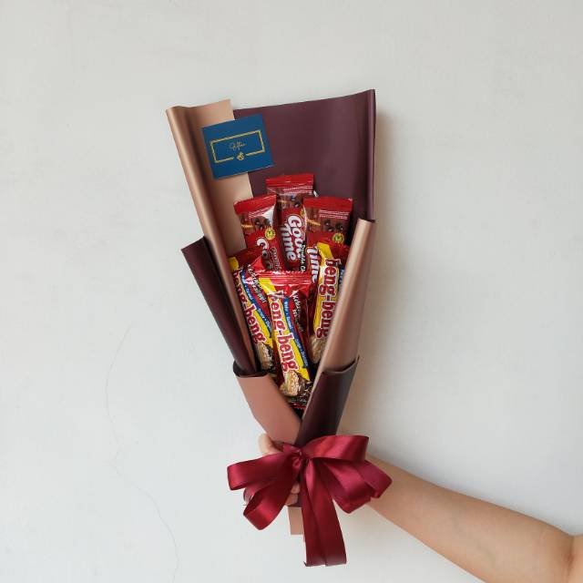 

Buket coklat snack murah