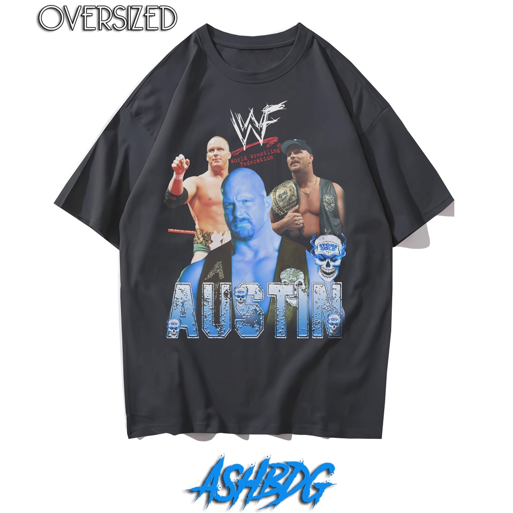 AUSTIN STONE COLD STEVE T SHIRT WWF OVERSIZE VINTAGE TEE