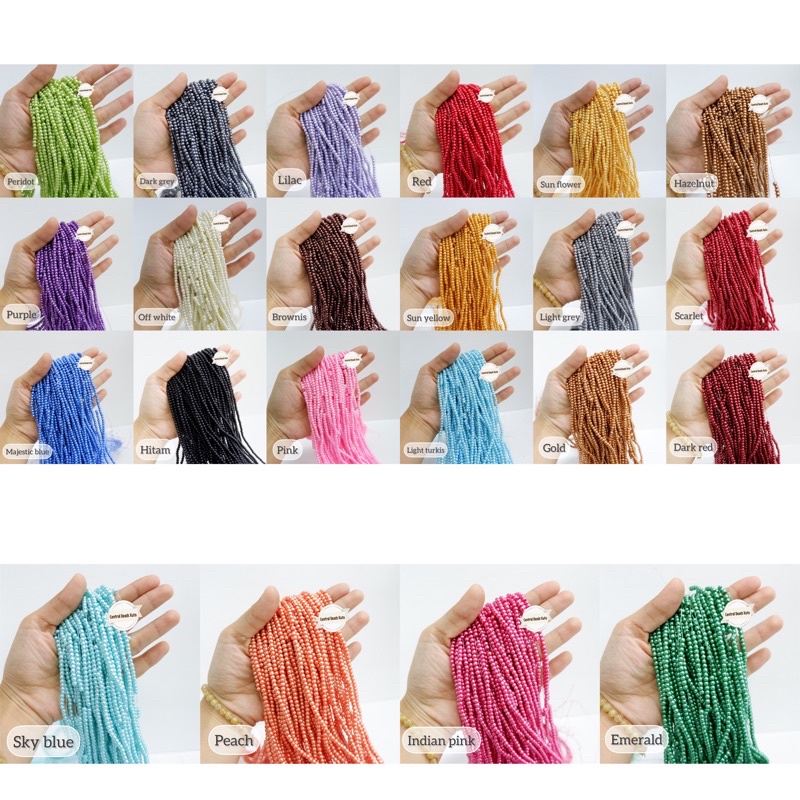 Mutsin 3mm - mutiara sintetis ukr 3mm / mutiara payet / payet bulat / manik payet / bahan tasbih