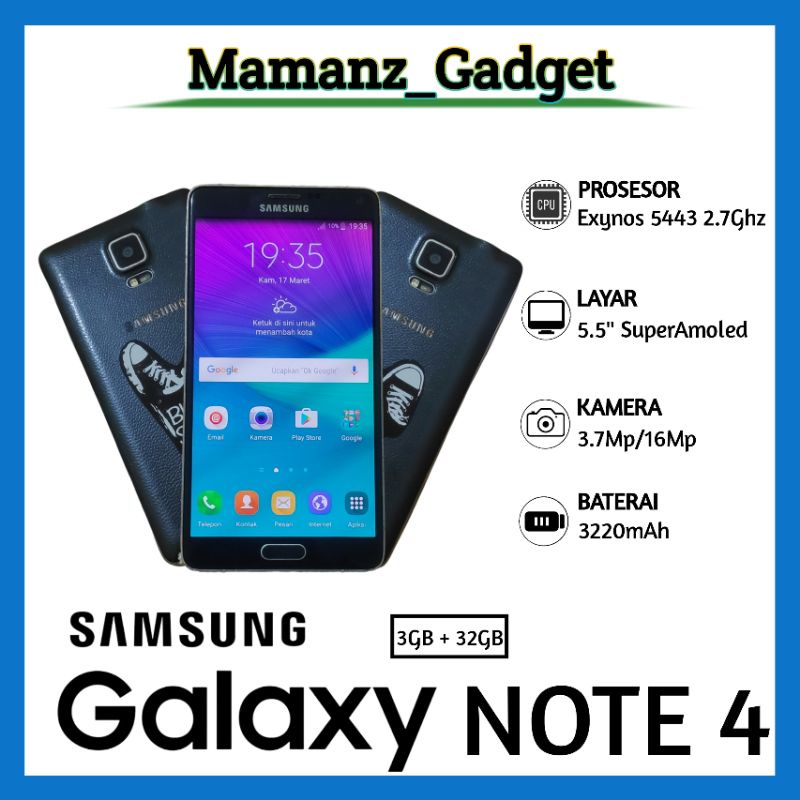 Samsung Galaxy Note 4 3/32Gb NFC ex Resmi murah