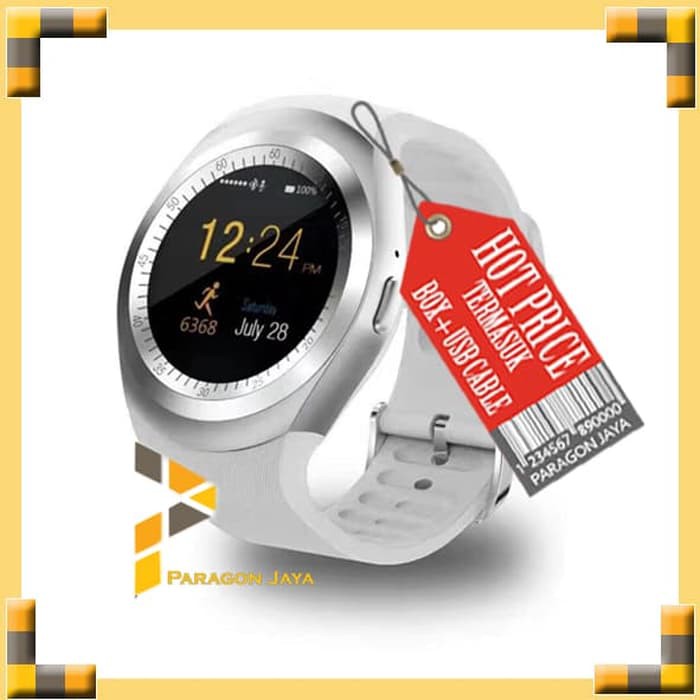 Smart Watch Dz11 / Jam Pintar Smartwatch Y1 Sim Memory Fullblack Promo