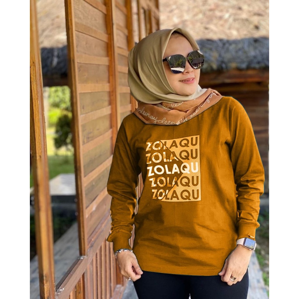 BISA COD✔️ BLOUSE JUMBO LAQU / TOP WANITA ZOLA SIZE XXL / ATASAN WANITA HIJAB / PAKAIAN WANITA ZUL