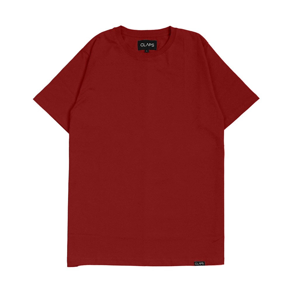CLAPS - Maroon Basic Tshirt (Kaos Polos Dewasa)
