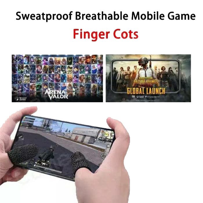 Finger Cots Sarung Tangan Jempol Anti Basah 2Pcs 1 Pasang For Game AOV ML PUBG FF mobile gaming