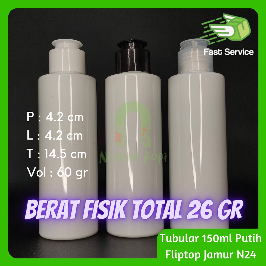 Botol 250ml BR PUTIH Fliptop Jamur