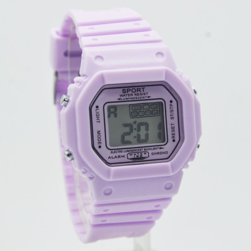 (Terima Cod)Jam Tangan wanita Digital Sergi Sport New Korea Rubber(Dikirim Dari Jakarta)