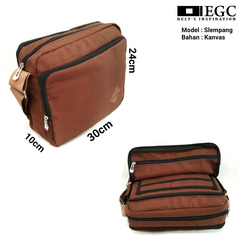 Tas Slempang Kanvas Pria Sling Bag Cowok Cowo Travel Bag Laki Tas Kecil Ori Asli - TAS-SELEMANG-KANVAS-BESAR