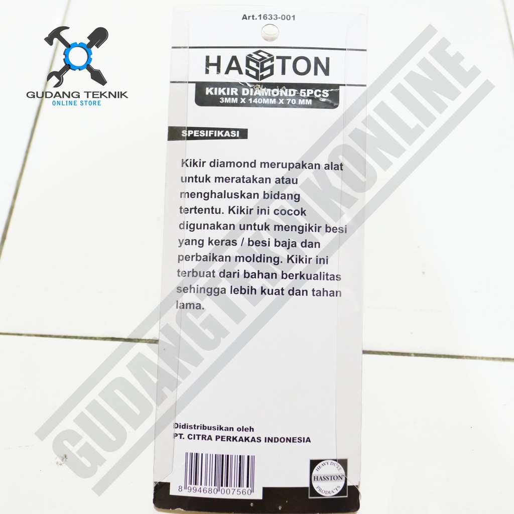 Kikir Diamond File 1 SET 5pcs HASSTON PROHEX / Kikir Intan Emas 5 Pcs Set 1633-001