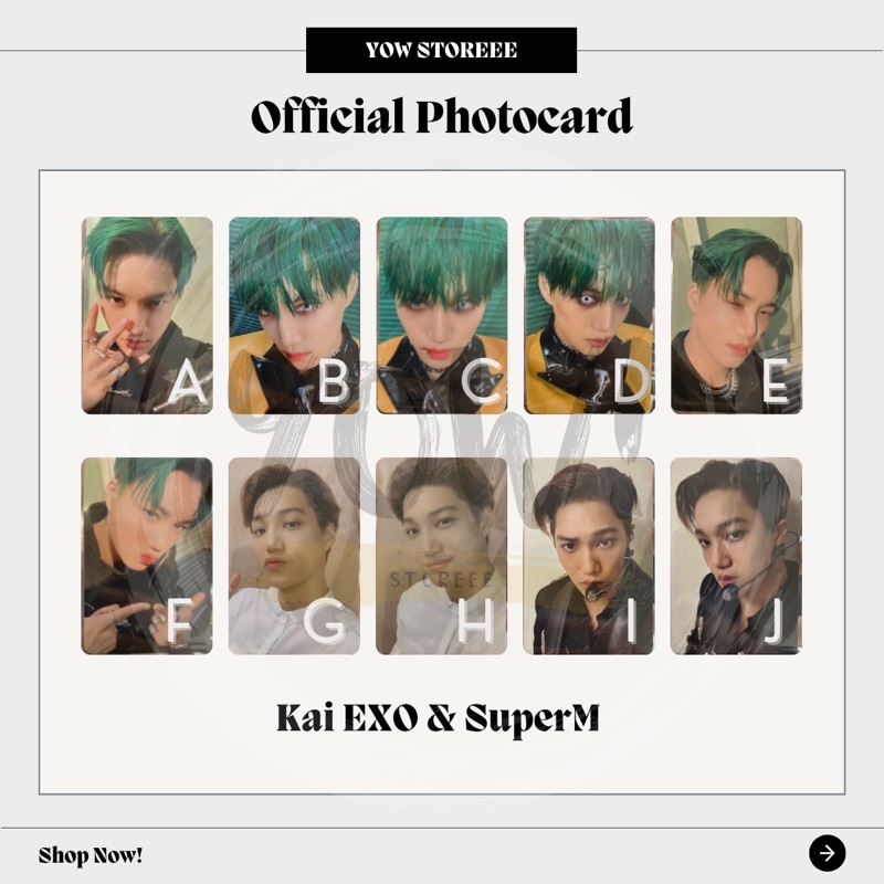[KAI] Photocard Kai EXO & SuperM - PC Kai Obsession Version A/B, Kai Obsession XEXO A/B, Obsession E