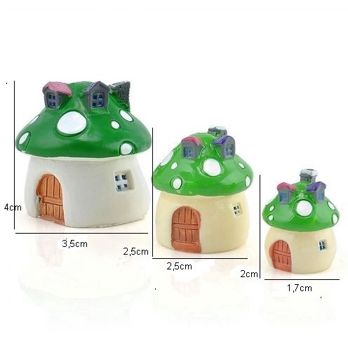 Miniatures - Terrariums - Fairy Garden - Mini Mushroom House