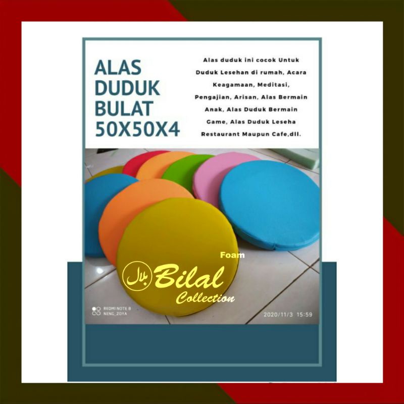 ALAS DUDUK BULAT DIAMETER 50cm TEBAL 4CM (WATERPROOF)
